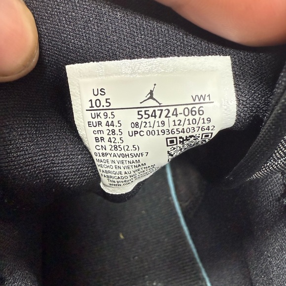 Jordan Black and Red High-Top Athletic Shoes - Picture 3 of 9